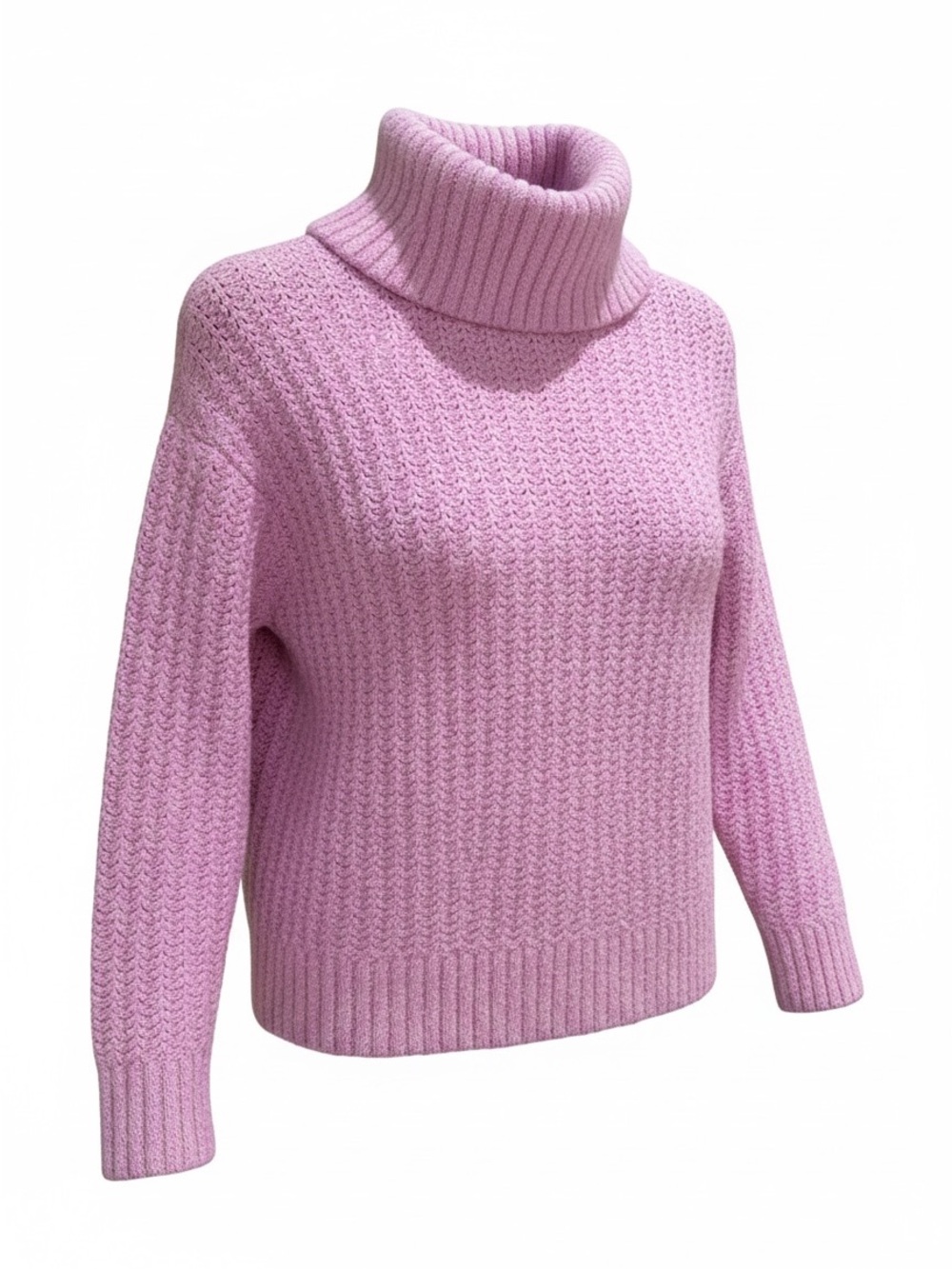 Anthropologie Pink Cowl Neck Knit Sweater